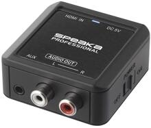 SpeaKa Professional SP-10094284 Audio Konverter ARC Audiosignal Wandler HDMI Cinch schwarz