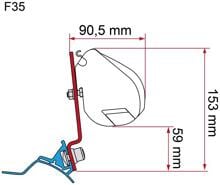 Fiamma F35/F43/F45 Adapter für Stellantis PSA mit Westfalia Schiene Camping