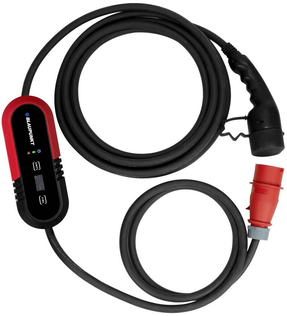 Blaupunkt P3PM2T2 mobile Ladestation Ladegerät für Elektroauto Typ 2 16A 11kW Ladekabel 8m schwarz