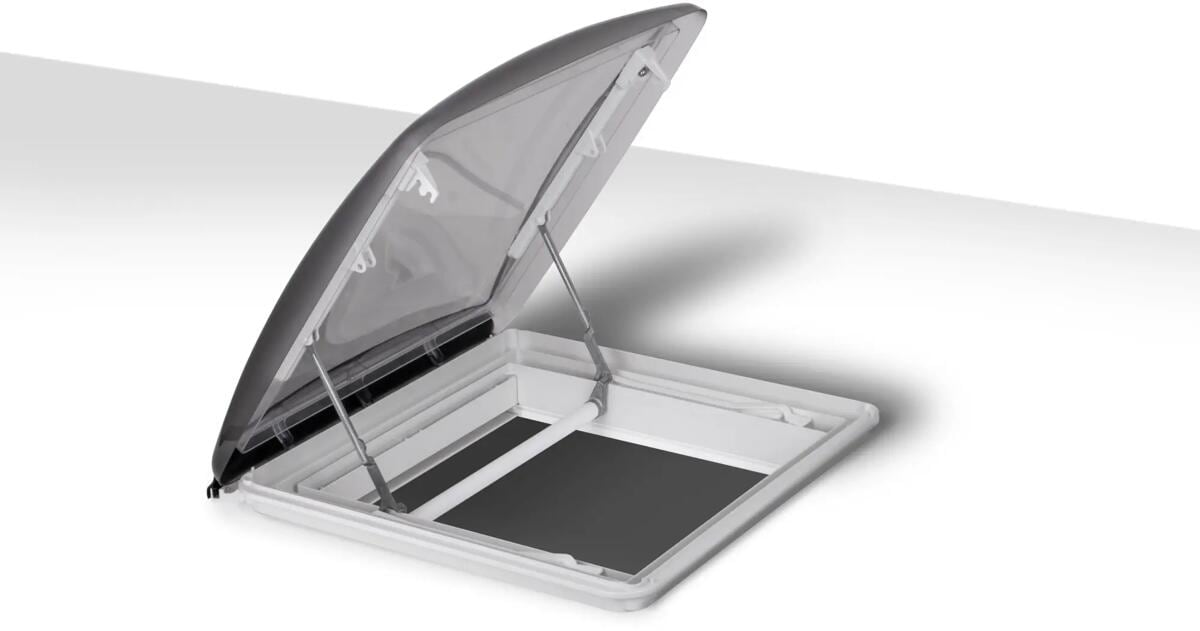 roofSTAR Dachhaube Dachfenster 400x400mm mit Zwangsbelüftung motorisiert Camping Wohnwagen Wohnmobil