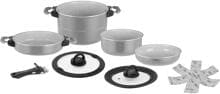 Brunner Fusion Topfset Kochtopf-Set Pfanne Griffzange 8-teilig Camping Wohnwagen Aluminium