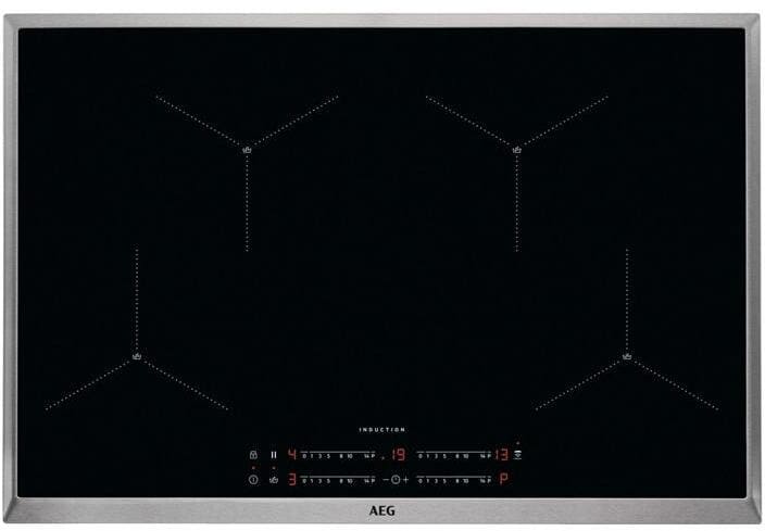 AEG IAE84411XB autarkes Induktionskochfeld 76,6cm breit Glaskeramik 4 Kochzonen Hob²Hood-Funktion Power-Funktion schwarz