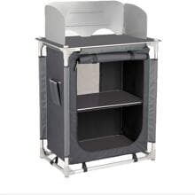 Bo-Camp Moraine Kochinsel Küchenschrank Campingschrank 75x49x86cm grau
