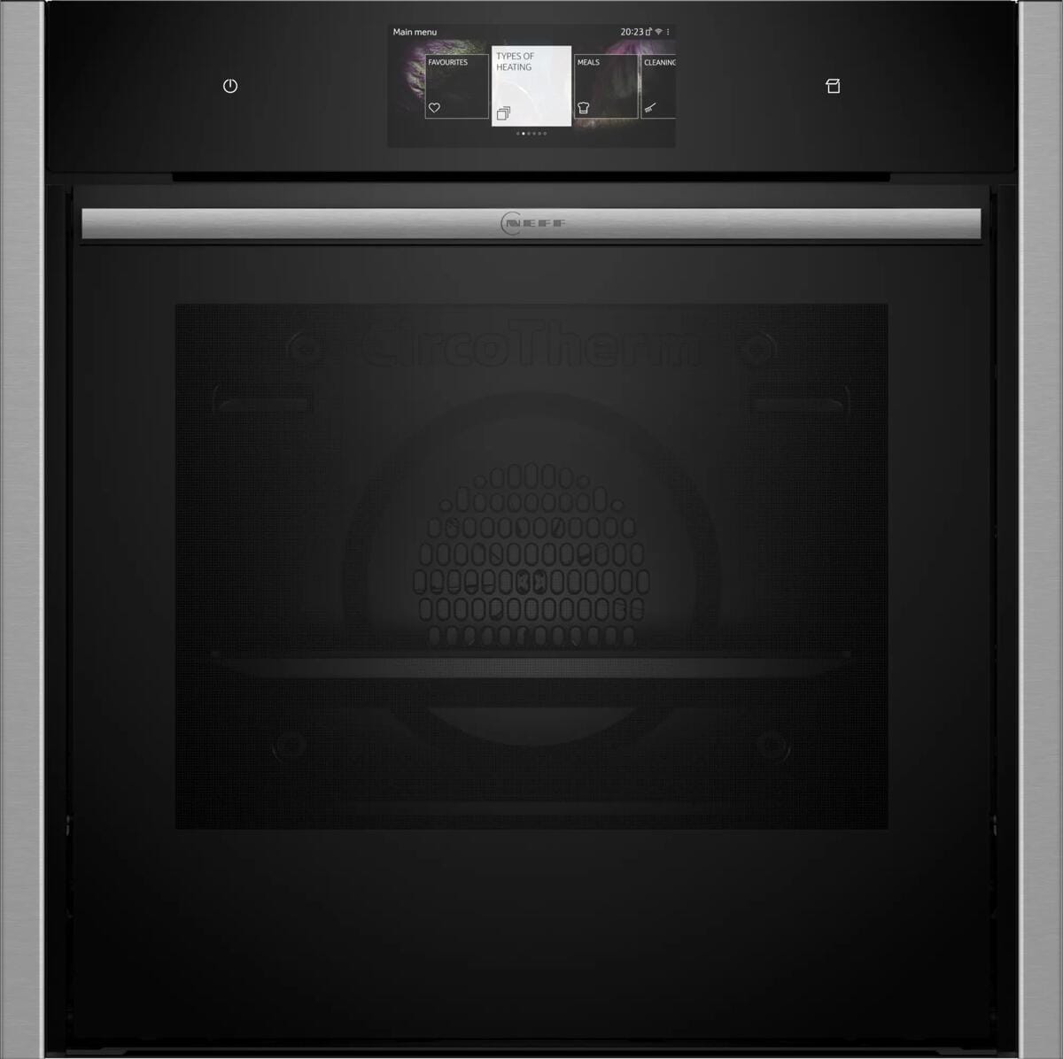 Neff B64FT33N0 N90 Einbau-Dampfbackofen 60cm breit 71 Liter Wassertank TFT-Display Grill CircoTherm Kindersicherung schwarz/Edelstahl