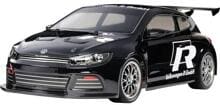 Tamiya VW Scirocco GT Brushed 1:10 RC Modellauto Elektro Straßenmodell Bausatz 4WD TT-01E 2,4GHz schwarz