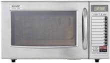 Sharp YB-S1282AE professionelle Mikrowelle 28 Liter 11 Leistungsstufen LCD-Anzeige silber