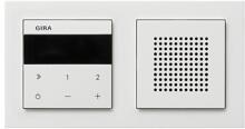 Gira 232029 Unterputz-Radio Lautsprecher IP komplett mit Abdeckrahmen Gira E2 reinweiß glänzend