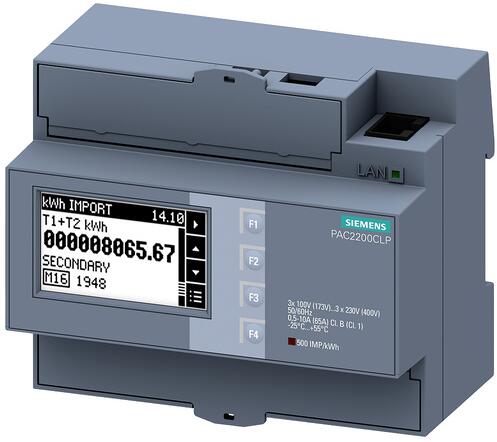 Siemens 7KM2200-2EA40-1JA1 digitales Hutschienenmessgerät Sentron Messgerät 7KM PAC2200 3-phasig 65A