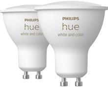 2 Stück Philips Lighting Hue LED-Leuchtmittel LED-Lampe Glühbirne Spot 230lm GU10 Smart Home warmweiß
