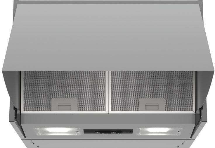 Bosch DEM66AC00 Serie 2 Einbau-Dunstabzugshaube Wandhaube Zwischenbauhaube 60cm breit Abluft Umluft silber
