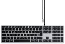 Satechi Slim W3 Tastatur Keyboard kabelgebunden Multimediatasten QWERTZ Schweiz anthrazit