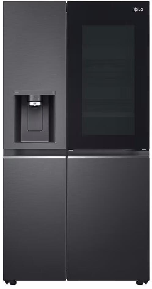 LG GSXB90MCDE Side-by-Side Stand-Kühl-Gefrierkombination 91,3cm breit 635 Liter Door-in-Door Eis Wasserspender Festwasseranschluss WLAN matte black