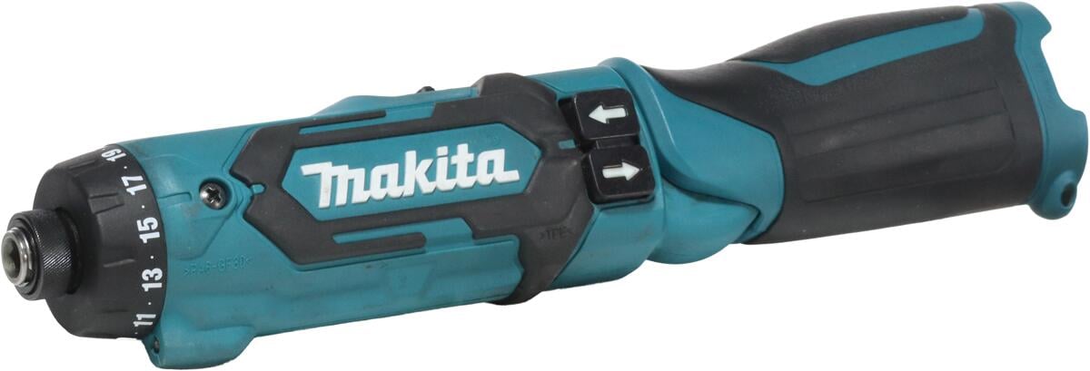 Makita DF012DSE Akku-Knickschrauber Mini-Akkuschrauber 2-Gang blau ohne Akku und Ladegerät