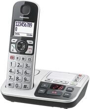 Panasonic KX-TGE520GS 1,8" schnurloses Seniorentelefon DECT-Telefon Anrufbeantworter beleuchtetes Display analog silber