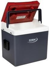Zorn Cooler Z26 LNE PX Akku-Kühlbox ohne Akku thermoelektrisch 25 Liter 230V 12V weiß grau rot