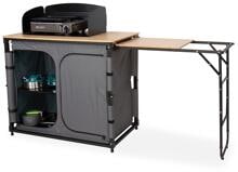 Camp4 Bamboo Quick High Campingküche Reiseküche Campingschrank 100x49x82/107cm anthrazit