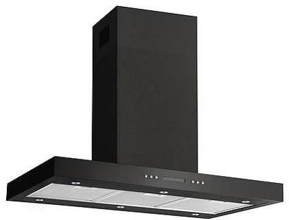 Amica IH694610S Dunstabzugshaube Inselhaube 90cm breit LCD-Display Abluft-Umluftbetrieb 3 Leistungsstufen schwarz