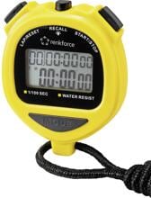 Renkforce RF-SW-120 Stoppuhr Timer Nullzählfunktion Uhr Temperatur Kalender Hinterleuchtung gelb
