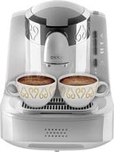 Arzum Okka Mokka-Automat Kaffeemaschine 0,95 Liter Wassertank 710 Watt weiß silber