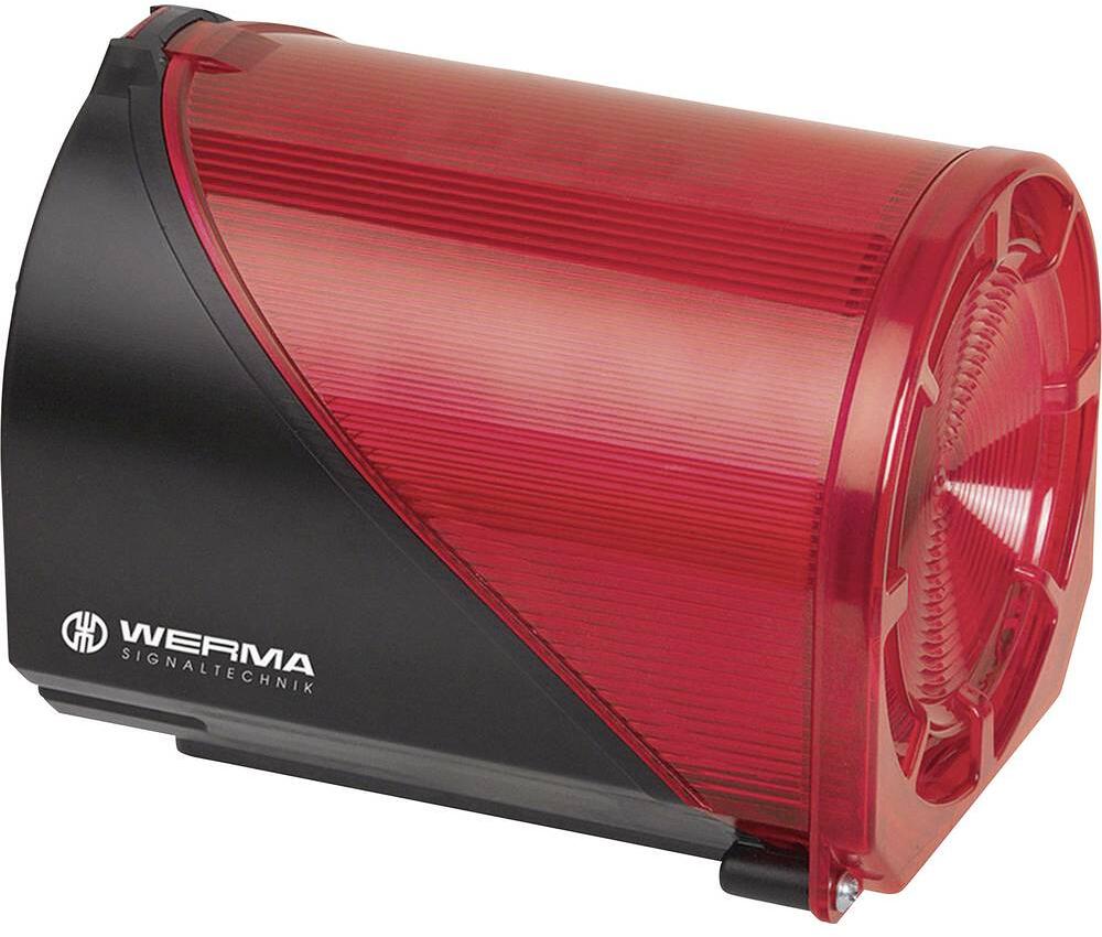 Werma Signaltechnik 444.110.68 Kombi-Signalgeber Signalleuchte Mehrtonsirene 114dB 230V/C rot
