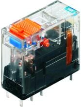 10 Stück Weidmüller RCI484R24 Steckrelais Koppelrelais 2 Wechsler 8A 24V/AC schwarz transparent