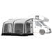 Westfield Vega Teilzelt Luftvorzelt Airtube-Gestänge Anbauhöhe 255-285cm Camping Wohnmobil grau schwarz