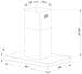 Respekta Cara CH44199GISS-20 Inselhaube Dunstabzugshaube 89,5cm breit TouchControl 9 Leistungsstufen LED schwarz matt