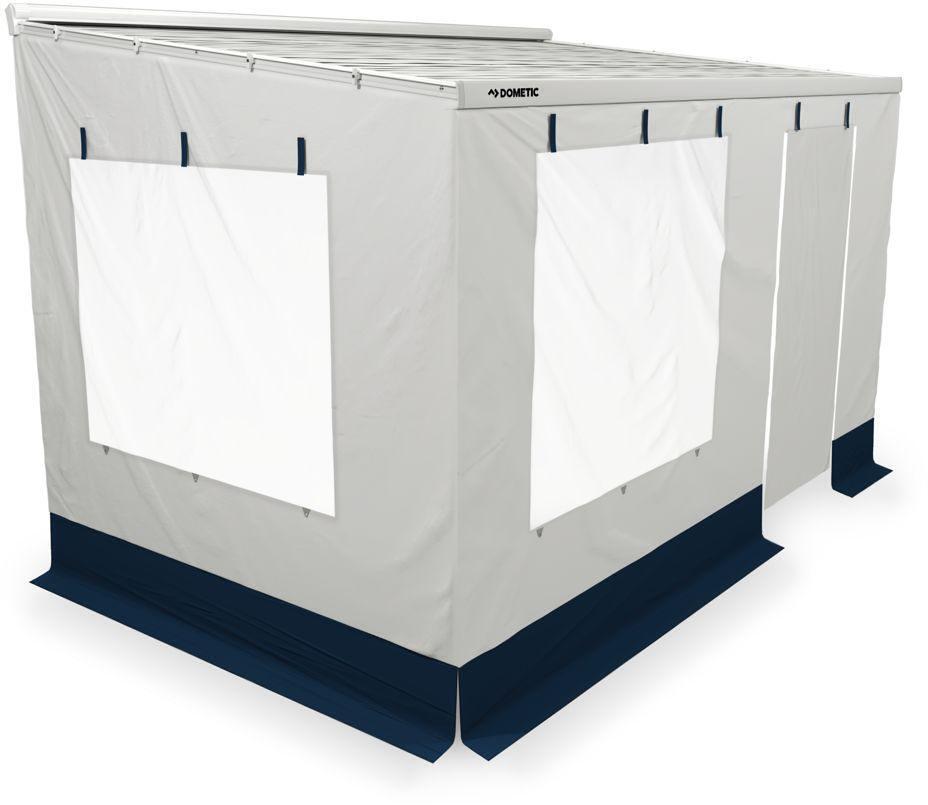 Dometic Camp Room Markisen-Vorzelt für Perfect Wall Auszug 250cm Länge 400cm Höhe 260-289cm Camping Wohnwagen