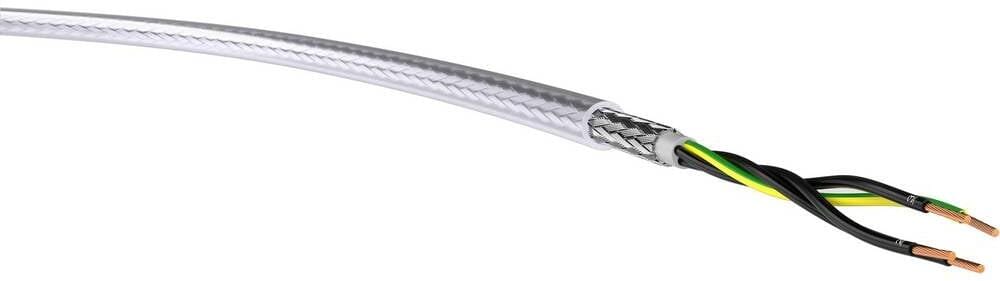 100 Meter PVC-Steuerleitung Elektroleitung zahlencodiert geschirmt YSLYCY-JZ 4x0,75 transparent