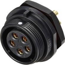 12 Stück Weipu SP2112/S5 Rundstecker Rundsteckverbinder Buchse Einbau 5-polig schwarz