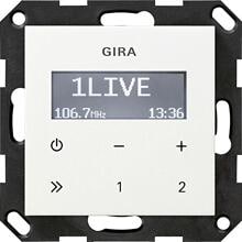Gira 228403 Unterputz Radio Digital-Tuner UKW 4 Watt AUX LCD-Display Sleeptimer weiß glänzend
