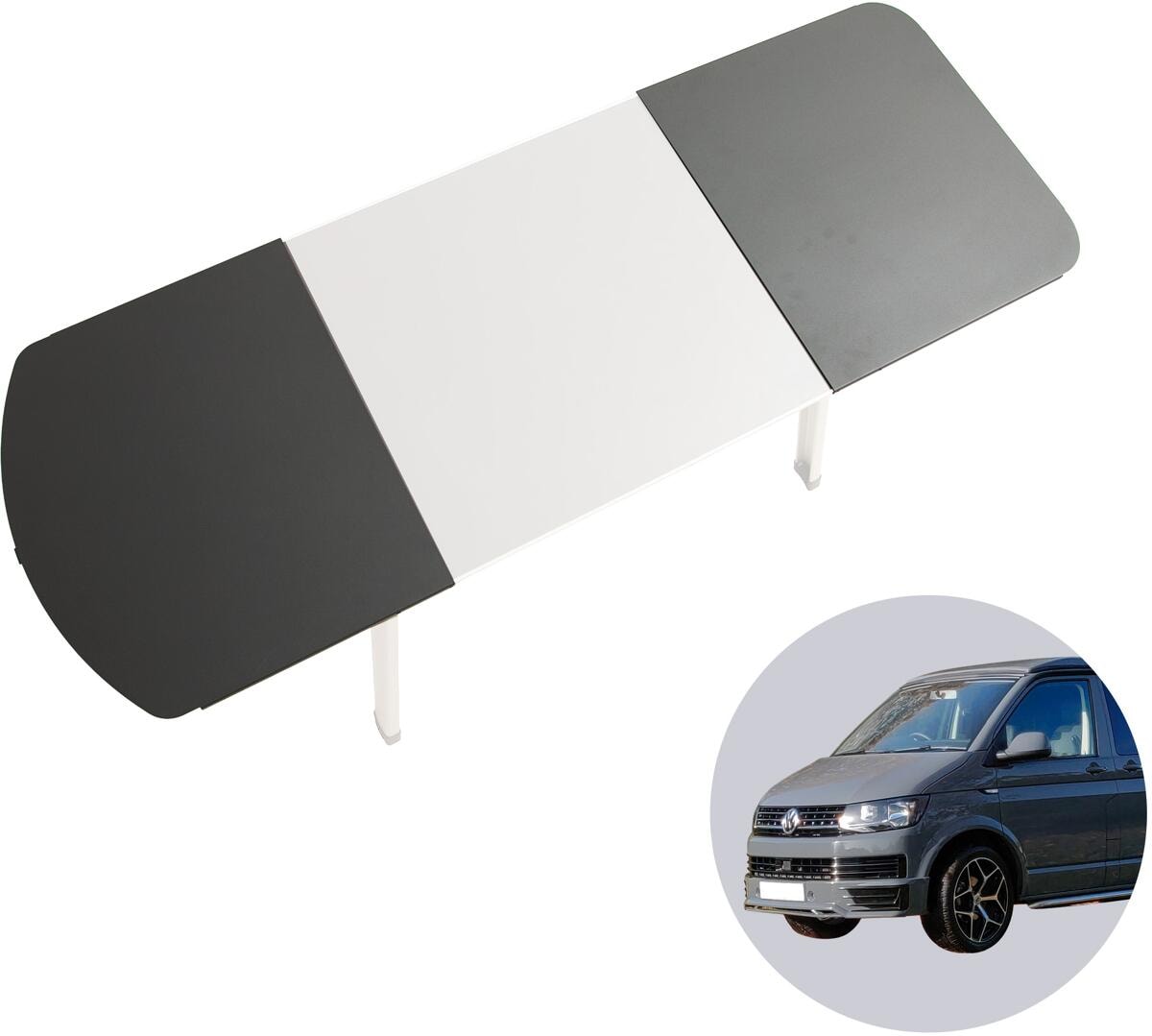 Camping Wagner Tischerweiterung Tischauszug für VW T5/T6/T6.1 California Set Camping Wohnwagen Wohnmobil