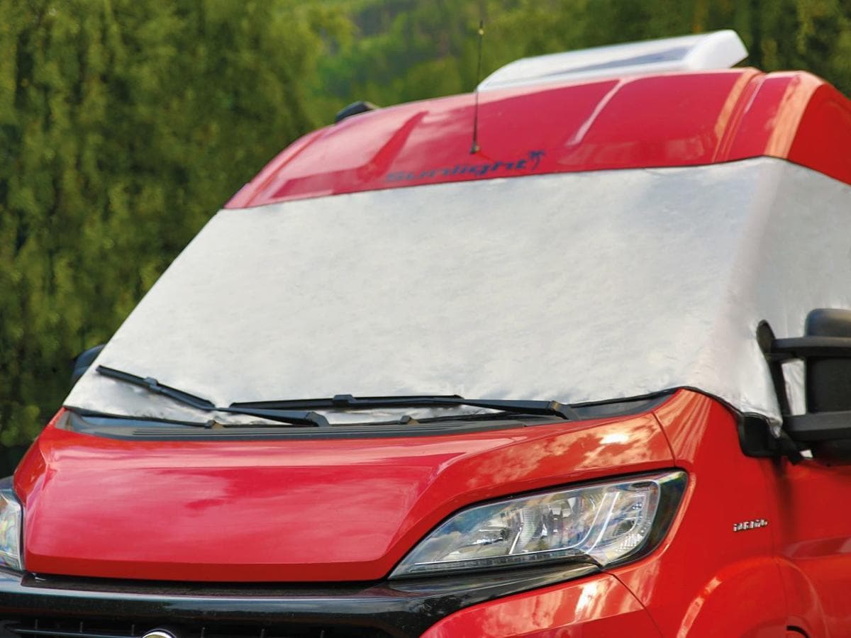 Wigo Sommermatte Light Sonnenschutz Frontabdeckung für Fiat Ducato ab Bj. 05/2014 silber