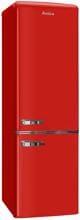 Amica KGCR 387 100 R Retro Stand-Kühl-Gefrierkombination 55cm breit 244 Liter Automatische Abtauung Flaschengitter rot