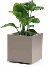 Euro3plast Greener KEBE Pflanzkasten Blumenkasten Pflanzentopf Wasserspeicher 40x40cm Kunststoff taupe