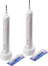 Braun Oral-B PRO1 290 2x Elektrische Zahnbürste Drucksensor Timer rotierend oszilierend weiß