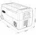 Yeticool TX50 DualZone Kompressor-Kühlbox 50 Liter 12/24/230V Camping Outdoor Bluetooth grau