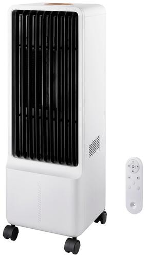 Sygonix SY-5993248 Luftkühler Ventilator Klimagerät mit Fernbedienung Timer LED-Display 50W weiß schwarz