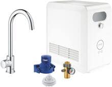 Grohe Blue Professional Mono StarterKit C-Auslauf Einhebelmischer Küchenarmatur Trinkwasser Bluetooth WIFI Bluetooth chrom