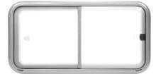 Schiebefenster Para-Design-Fenster Rahmenfenster Aluminiumrahmen 900x450mm rechte Seite grau