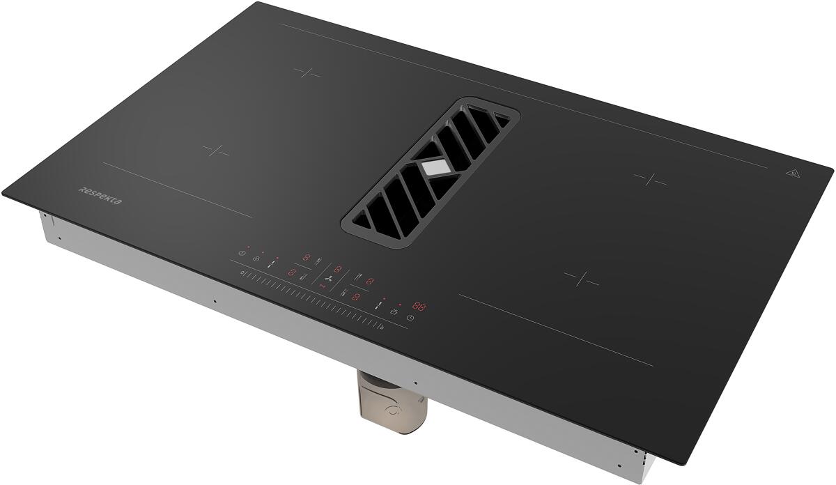 Respekta Calima KMCH7800I-45 autarkes Induktionskochfeld Kochfeldabzug 83cm breit 544,7 m³/h Kindersicherung Touch Control Slider Steuerung