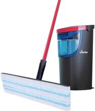 Vileda H2PRO Flat Mop Bodenwischer Wischmop 1,2 Liter Frischwassertank rot grau