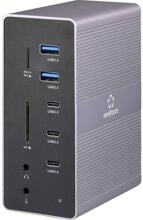 Renkforce RF-DKS-910 Universal Notebook Dockingstation USB-C HDMI grau schwarz