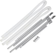Wigo Andruckstangen-Set Aufstellstange Stütze für Rolli Wohnmobil-Markise Camping Wohnwagen Wohnmobil silber