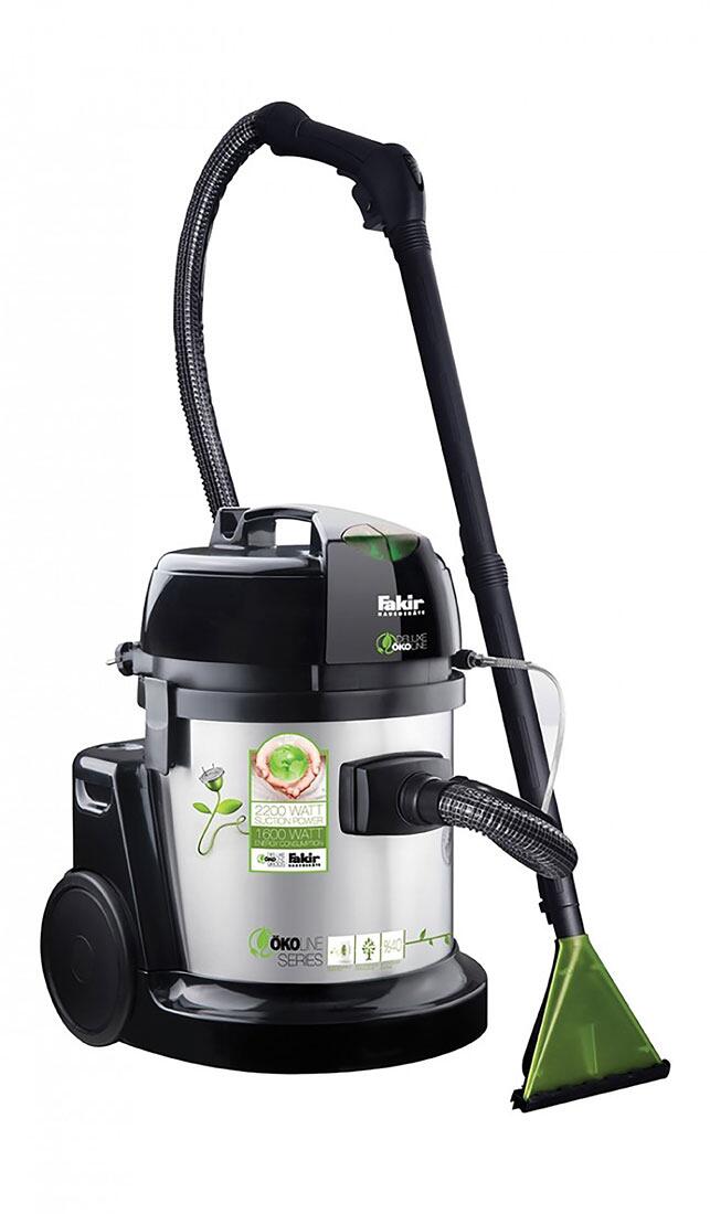 Fakir SR 9800 S Waschsauger Nass-Trockensauger 7-fach-Filtersystem 1600 Watt 22 Liter schwarz Edelstahloptik