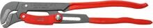 Knipex 83 61 020 Rohrzange Eckrohrzange S-Maul Schnelleinstellung pulverbeschichtet 560mm rot grau