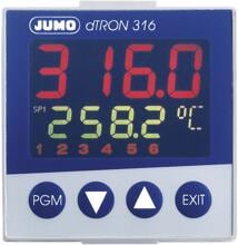 Jumo dTRON 316 PID Temperaturregler Kompaktregler Heizregler Relais -200 bis +2400°C Einbau