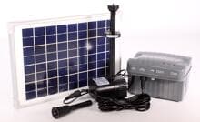 Esotec Napoli LED 101774 Solar-Pumpenset Beleuchtung Gartenteich-Pumpe Garten Wasser Akkuspeicher 750l/h