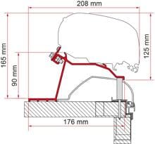Fiamma F65/F80 Markisen-Adapter für Kit für Caravan Hobby ab 2014 Camping Wohnwagen Wohnmobil