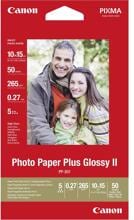 85 Stück Canon Photo Paper Plus Glossy II PP-201 Fotopapier 10x15cm 260g/m² 5 Blatt weiß